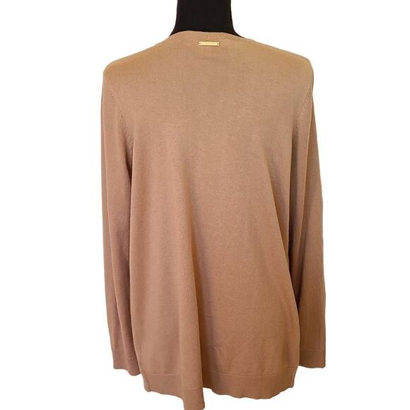 Michael Kors Womens Beige Waterfall Long Sleeved Cardigan Sweater Size Small - Picture 3 of 9